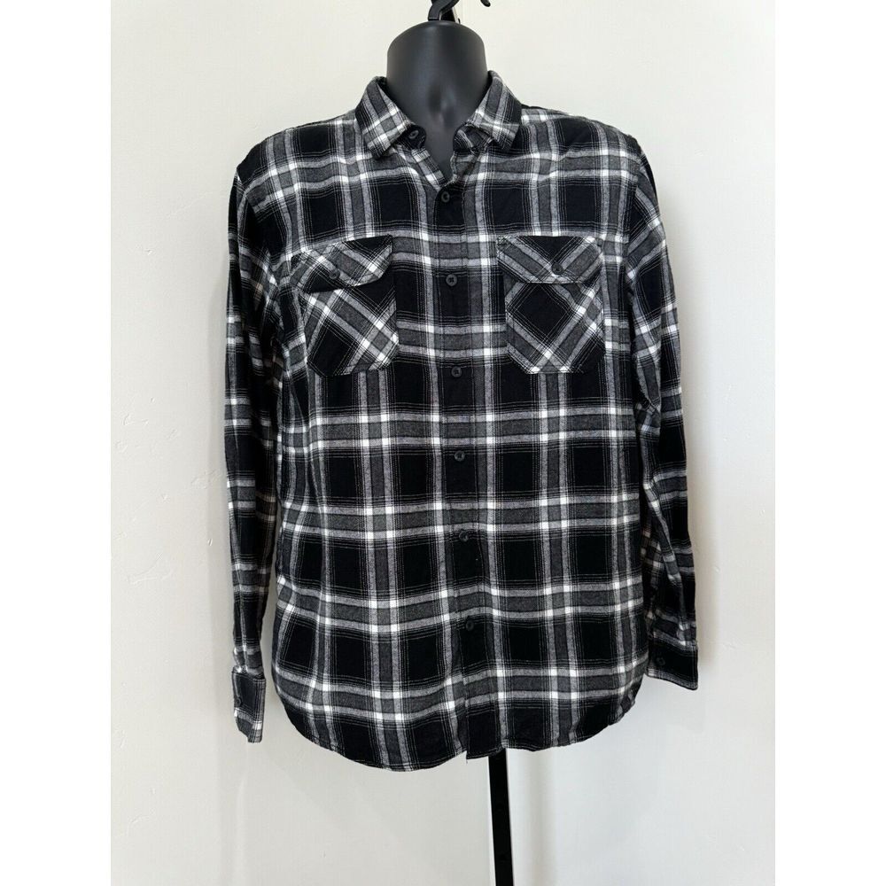 Coastal Men's Long Sleeve Plaid Flannel Size M